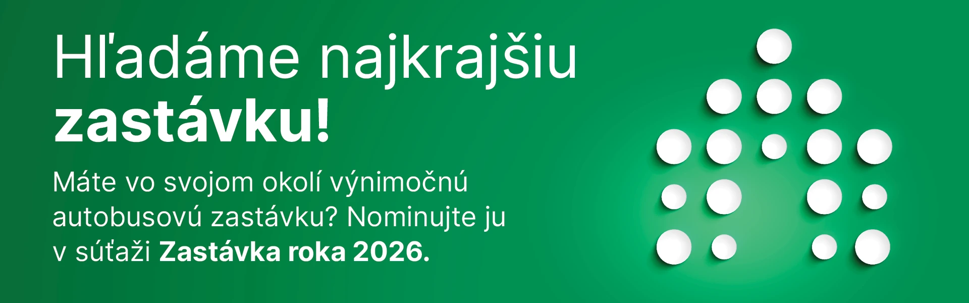 Nominujte vašu autobusovú zastávku v súťaži Zastávka roka 2026